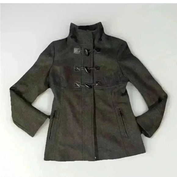 Michael Kors Jacket Womens Sz 6 Gray Full Zip Wool Jacket Coat Wool Long Sleeve - Picture 1 of 8